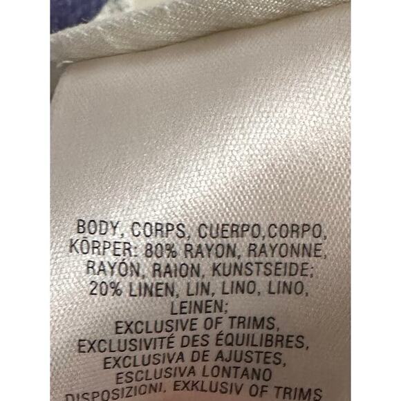 Maeve ANTHROPOLOGIE Watercolor Printed Tunic Top Floral Bird Pockets Linen Sz XS - Picture 6 of 6